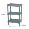 thumbnail image 5 of Wooden Accent Stand with Two Tiered Open Shelve, Light Blue- Saltoro Sherpi, 5 of 5