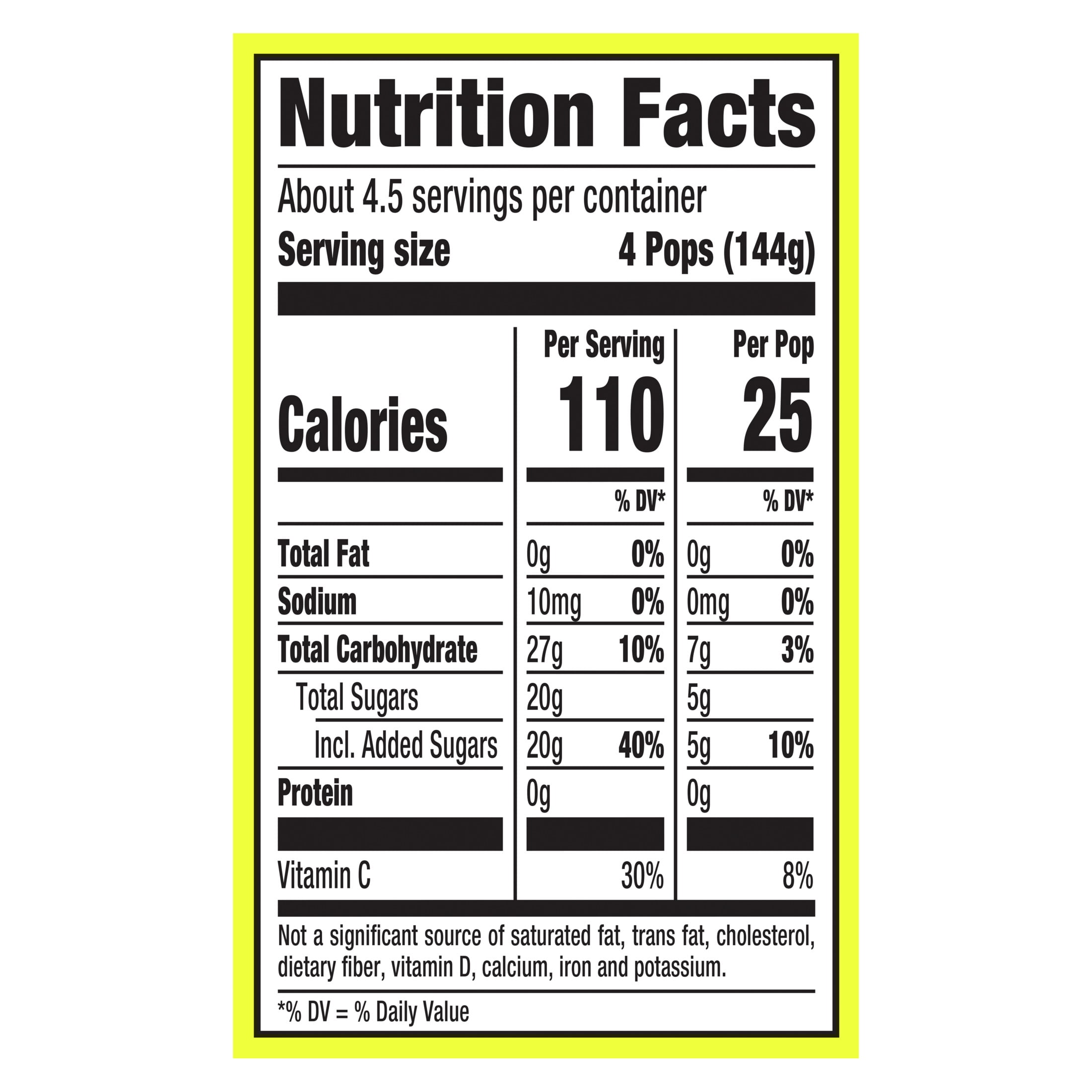Popsicle Scribblers Colors from Natural Sources Popsicle Ice Pops, 18 Count