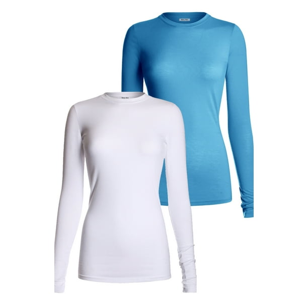 MedPro - Medical Scrub Solid Long Sleeve Undershirt Multi Pack - Walmart.com - Walmart.com