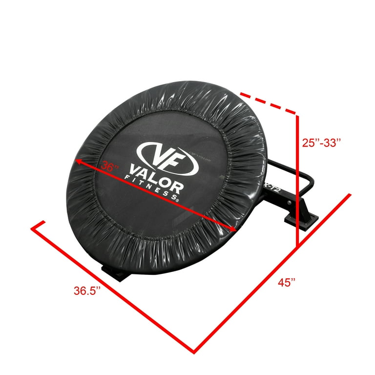 Valor Fitness Medicine Ball Trampoline Rebounder with Med Ball Storage for Physical Therapy Trampoline Workout RX T2