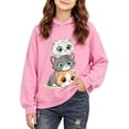 thumbnail image 2 of akafmk Girls Graphic Hoodies Lightweight Hoodie Sweatshirt Long Sleeve Pullover Tops Cute Versatile Fall Clothes, Size 5-6 Years, 2 of 7