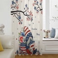 thumbnail image 6 of Independence Day Sheer Curtains 72 Inches Long, Vintage Gnomes Usa Flag Star Tree Branch Light Filering Curtains, Breathable Simi Curtain Privacy Drapes for Living Room Bedroom Window Treatment, 6 of 9