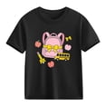 thumbnail image 2 of LEKWK Girl's Backpack Graphic T-Shirt School Bus Print Short Sleeve Crew Neck Tee Lightweight Cotton Top Preppy Back to School Outfits, 2 of 9