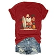 thumbnail image 2 of Drie Womens Oversized T Shirts Short Sleeve Crewneck Tops Casual Loose Basic Tee Shirts 2025 Summer Trendy Outfits Christmas Shirts for Women Red,M, 2 of 6