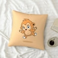 thumbnail image 4 of LNWH Decorative Pillow Covers, Orange Cute Little Monster Square Sofa Decorative Knit Pillow Case, 20"x20", 4 of 8
