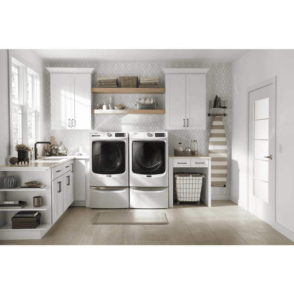 Maytag MED6630HW - Dryer - width: 27 in - depth: 30.7 in - height: 38.7 in - front loading - white