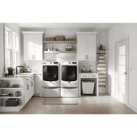 Maytag - 4.8 Cu. Ft. High Efficiency Stackable Front Load Washer with Steam and Fresh Hold - White