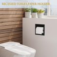 thumbnail image 4 of Recessed Toilet Paper Holder, Matte Black Toilet Paper Holder Built-in, Stainless Steel Recessed Tissue Paper Roll Holder, in Wall, 4 of 9