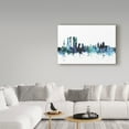 thumbnail image 3 of Trademark Fine Art 'Madrid Spain Blue Teal Skyline' Canvas Art by Michael Tompsett, 3 of 3