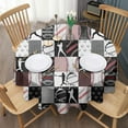 thumbnail image 3 of Baseball Patchwork Pattern Round Tablecloth 60"x60",Wrinkle Wipeable Table Cloth for Kitchen Dining Room Picnic Patio Party, 3 of 6