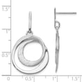 thumbnail image 3 of Sterling Silver Radiant Essence Textured Post Dangle Earrings Sterling Silver Earrings, 3 of 3