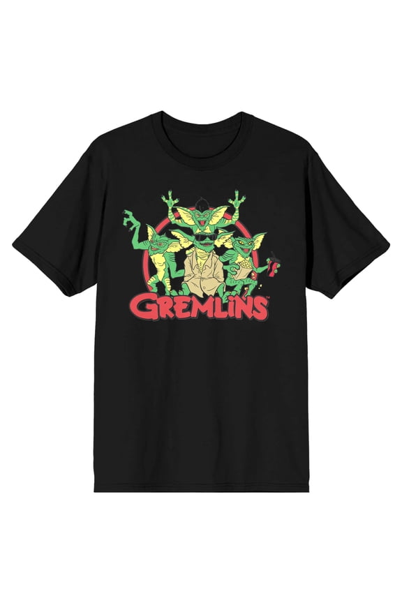 Gremlins Group Shot Men's Black T-Shirt-6XL