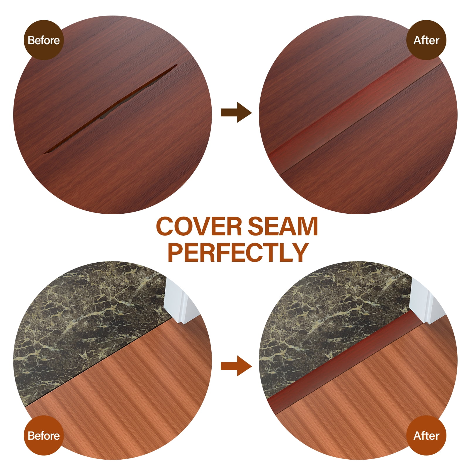 Buy Hoomtree 6.56Ft Floor Transition Strip Self Adhesive,Rubber Floor