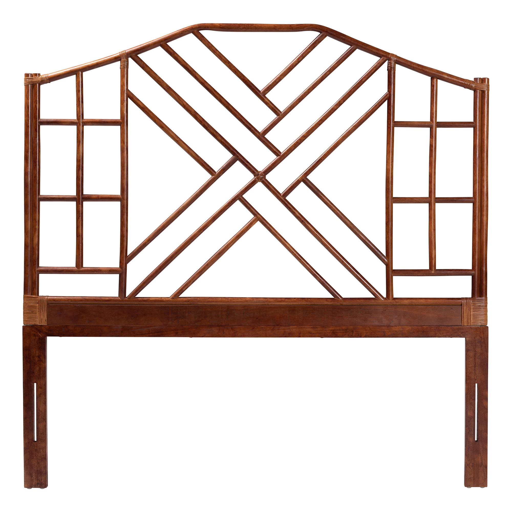 bali & pari Kachiri Boho Headboard, King, Marbled Tortoise Brown