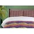 thumbnail image 4 of Ambesonne Psychedelic Duvet Cover Sets, Curly Waves Art, 2-King, Quartz Apricot Dried Rose, 4 of 7