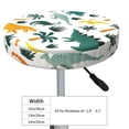 thumbnail image 2 of Uemuo Dinosaurs and Tropical Leaves Pattern Round Bar Stool Seat Covers Washable Stool Cushion Slipcover Elastic Bar Chair Covers-12 inch, 2 of 7