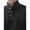 thumbnail image 3 of FASHIONWT Men Half-high Neck Long Sleeve Henley Button Casual Business Shirts Top, 3 of 4