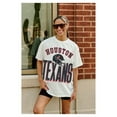 thumbnail image 3 of Women's Gameday Couture  White Houston Texans Oversized Classic Fierce Focus T-Shirt, 3 of 4
