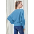 thumbnail image 5 of YEKEYI Batwing Sleeve Jumpers for Women Boat Neck Off Shoulder Dolman Knitted Sweaters Ladies Pullovers Tops, 5 of 5