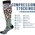 thumbnail image 4 of FREEAMG Leopard Compression Socks for Men & Women Knee High Stockings for Running, Sport, Hiking & Travel, 4 of 7