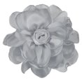 thumbnail image 1 of Pinzas para el cabello de flores, broche de rosa de satén, horquilla floral para mujeres en bodas, gris, 1 of 7