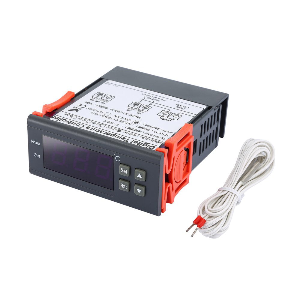 Temperature Controller Digital Display Relay Contact Output Two-Position K Type Thermostat 110VAC/220VAC