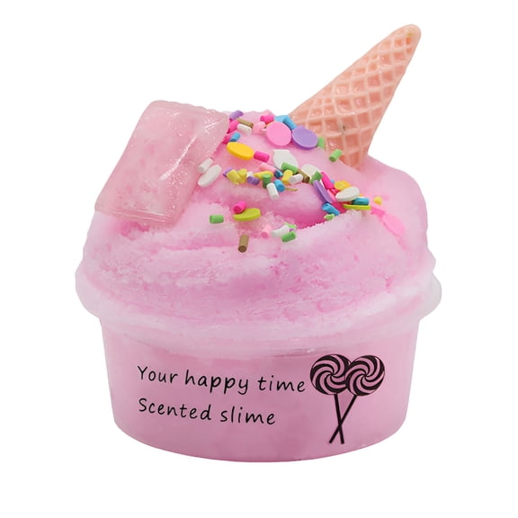 BESTSKY 60Ml Cotton Candy Cloud Ice Creamcone Slime Swirl Scented-Clay Toy