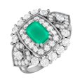 thumbnail image 1 of 6X4mm Forme de Coussin Vert Onyx 925 Sterling Silver Cocktail Femmes Bague de Mariage, 1 of 4