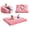Pink, variant on Hobestluk Bean Bag Chair Convertible Beanbag Chairs for Adults, 3 in 1 Bean Bags with Stripe Cover, Adult Bean Bag Chair for Living Room, Bedroom (Black, Queen)