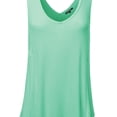 thumbnail image 3 of FashionOutfit Women's Basic Solid Sleeveless V-Neck Plus Size Flowy Tank Top, 3 of 3