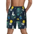 thumbnail image 4 of Fotbe Space and Animals Men’s Swim Trunks Quick Dry Swim Shorts Board Shorts with Mesh Lining-XX-Large, 4 of 9