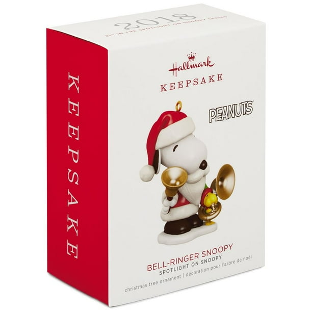 Hallmark Keepsake 2018 Spotlight on Snoopy BellRinger Snoopy Ornament