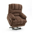thumbnail image 5 of Power Lift Recliner Chair Large Recliner Chair with 8-Point Vibration Massage and Lumbar Heating Recliner Sofa with Adjustable Backrest, Extending Footrest, USB Port & Dual Side Pockets, Dark Brown, 5 of 7