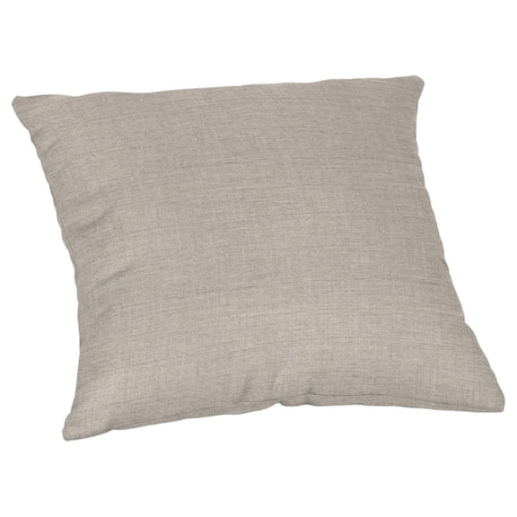 Casual Cushion Outdoor Throw Pillow, Sunbrella Fade & Water Resistant for Patio Furniture, Adirondacks & Porch Swings, 15"W x 15"L, 6" thick, Reversible, Cast Silver