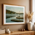 thumbnail image 4 of Morning Fog on Saranac Lake 02 - Saranac Lake New York Photography Oak Framed Wall Art Print 16 x 24 inches, 4 of 6