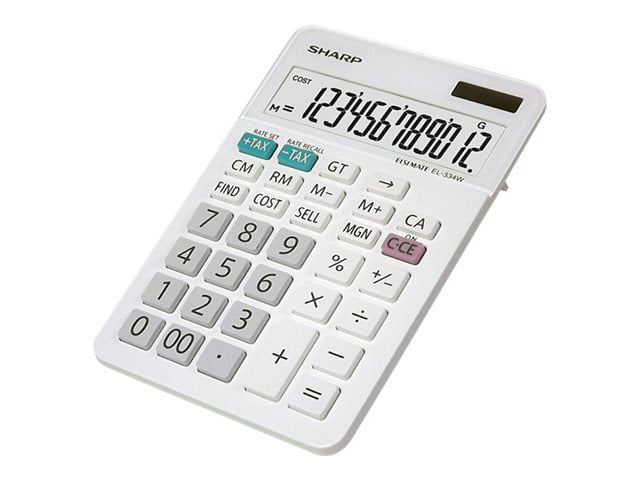 Sharp Elsimate EL-334M 10 Digit Calculator Twin Power Solar Desk Tax Rate 