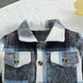 thumbnail image 4 of breaise Toddler Boys' Girls' Flannel Plaid Shirt Button Down Long Sleeve Jacket Lapel Shacket Coat Tops Casual Outwear for Kids, 4 of 9