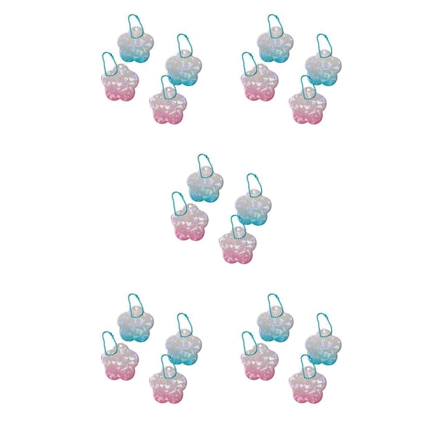 Justharion 4PCS Keychain Double Side Lightweight Portable Key Ring Transparent Holder Accessory Cellphone DIY Making Birthday 5x4.1x1 cm 3 5Set