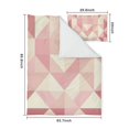 thumbnail image 5 of Red Pink Modern Art Geometric Duvet Cover and Pillowcase Set for Single Bedding, Bedroom Accessories for Kids Teens, 5 of 5