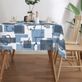 thumbnail image 3 of YFYANG Rectangular Polyester Table Cloth Blue Dream Cloud Graffiti Table Cover for Indoor Outdoor Kitchen Restaurant Table Decoration Tablecloths，54" X 72", 3 of 9