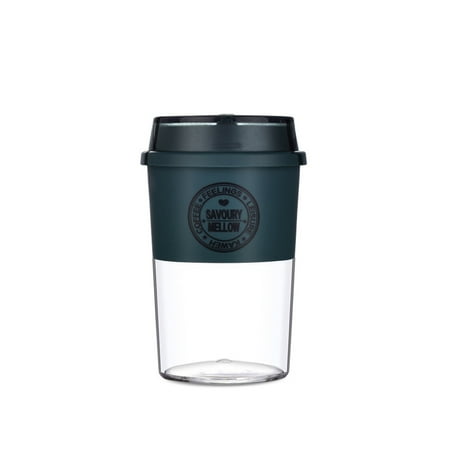 

Water Bottle 300ml Leak-proof Household Gym Coffee Mug Portable Plastic Indoor Wide Mouth Children Tea Milk Drinking Cup Dark Blue