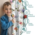 thumbnail image 3 of Blackout Kids Curtains,Pioneer Flower Floral Print Pattern Childrens Insulated Curtains Set Of 2,Bedroom Essentials,Toddler Room Decor 52"x63", 3 of 5