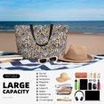 thumbnail image 5 of Wukai Zebra Print Zipper Bag,large Beach Tote Bag,Waterproof Sandproof Bag,Grocery and Picnic Tote Travel Bag, 5 of 5