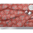thumbnail image 3 of Soimoi Tissu Satin Soie Feuilles & Roses Imprimé Floral 1 Yard 42 Pouces de Large, 3 of 3