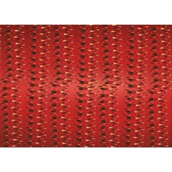 Ahgly Company Indoor Rectangle Patterned Grapefruit Red Area Rugs, 4' x 6'