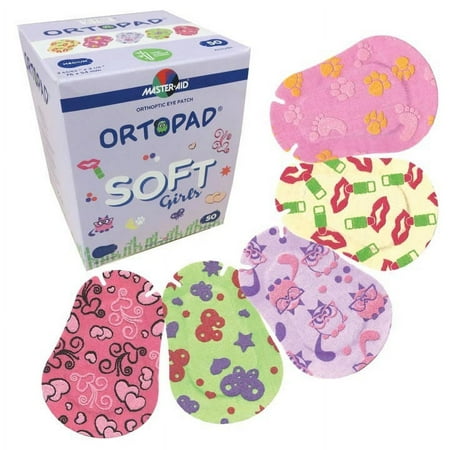 Ortopad Soft Bamboo Girls Eye Patches - Patterns with Textured Accents (50/box)