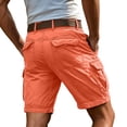 thumbnail image 4 of OIOLOYJM Men's Casual Cotton Twill Hiking Cargo Shorts Lightweight Athletic Golf Outdoor Work Shorts with Multi Pockets Red 3XL, 4 of 4