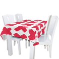 thumbnail image 2 of EREHome Crosses Pattern Tablecloths Red Table Top Decoration 60x84 inches, 2 of 5