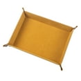thumbnail image 2 of LOVIVER Foldable Dice Tray Set PU Leather Dice Rolling Holder Flannel Reinforced Bottom Flannel Yellow, 2 of 8