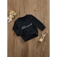thumbnail image 3 of xiaxaixu Casual Sweatshirt, Letter Print Long Sleeve Round Neck Pullover, 3 of 8